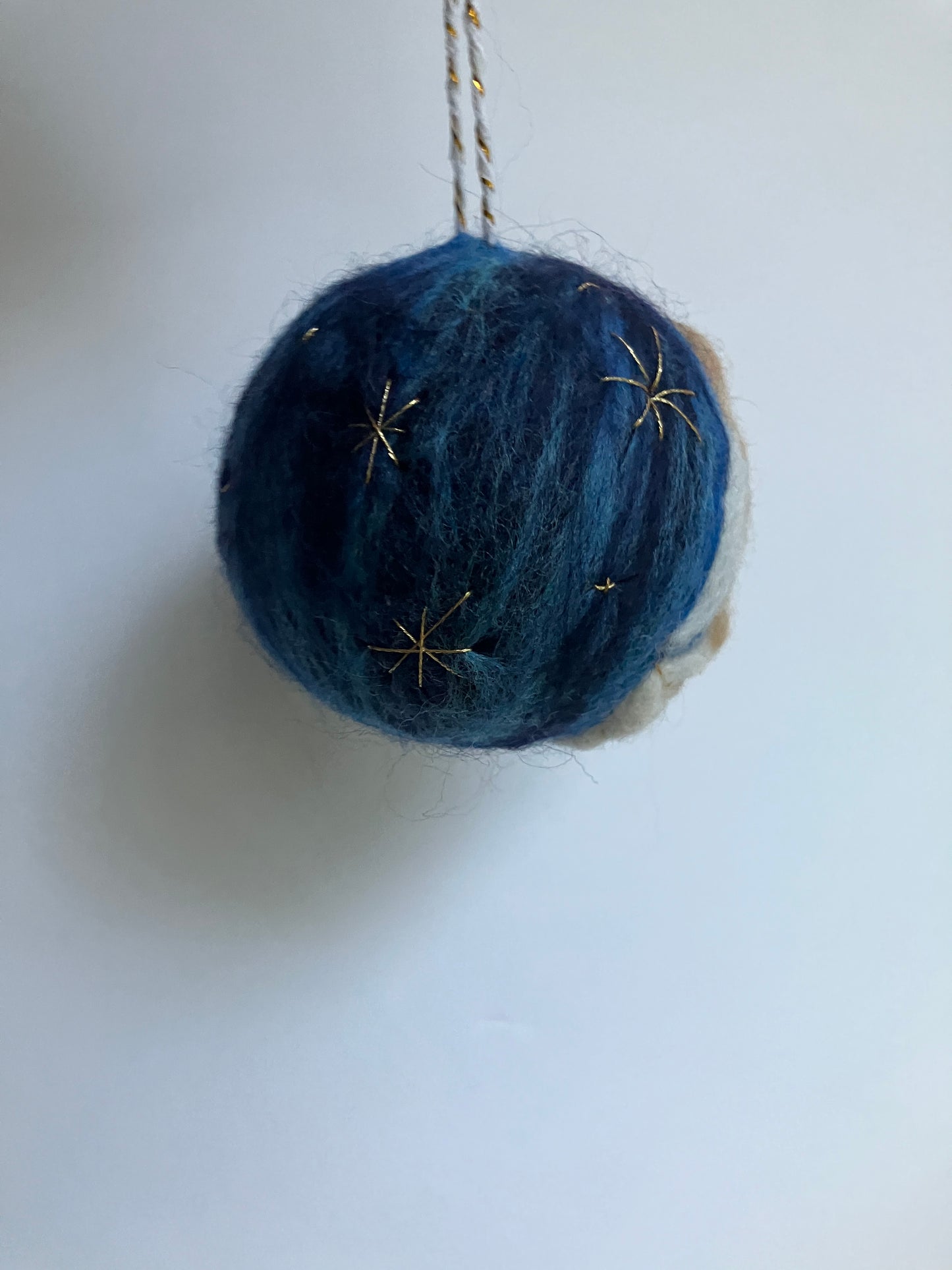Angel Ball Needle Felted Ornament