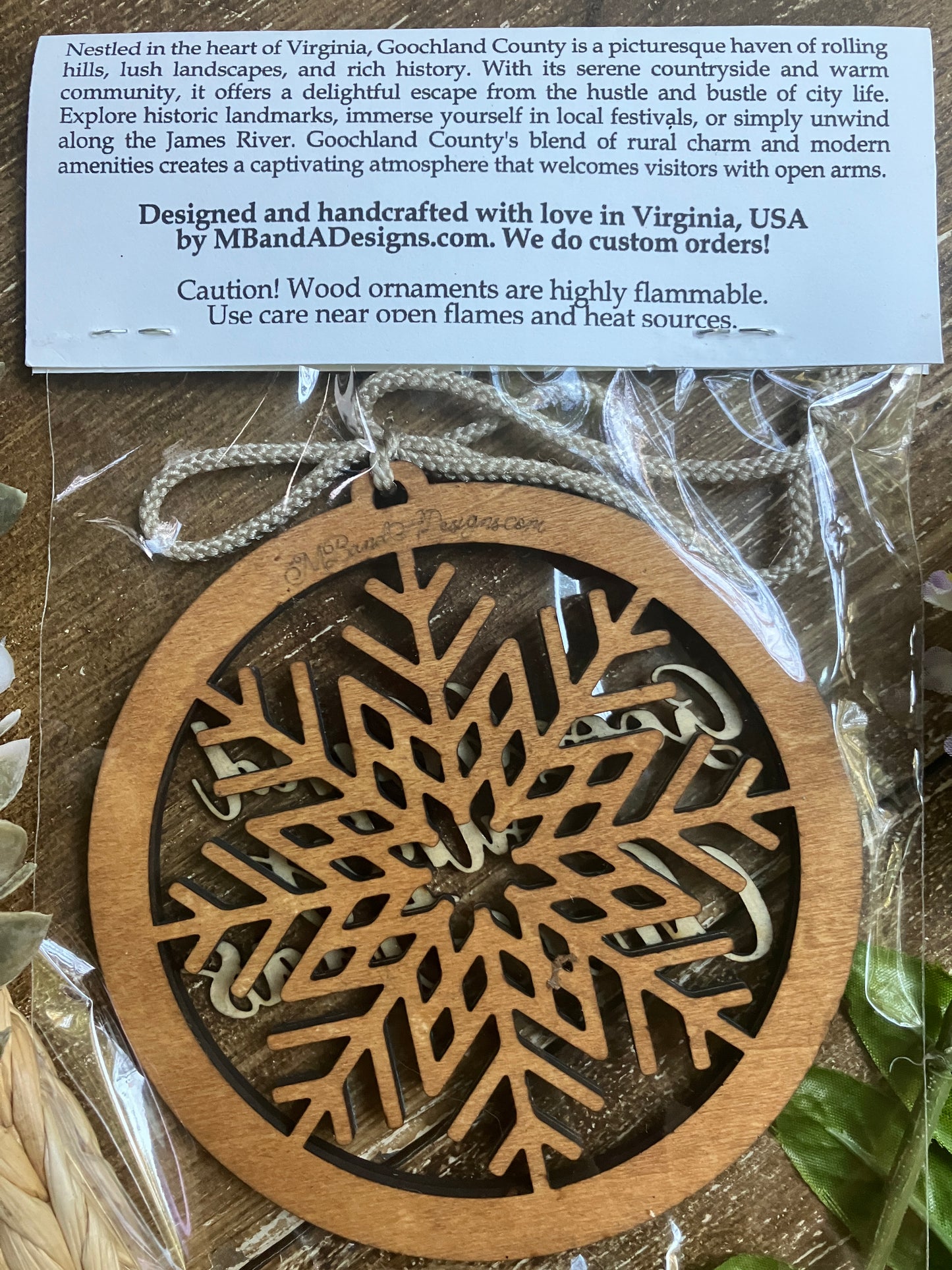 Goochland County Wood Ornament