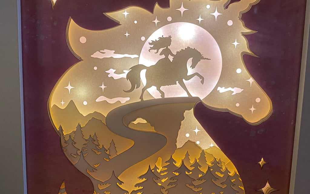 3D Unicorn Princess Lightbox