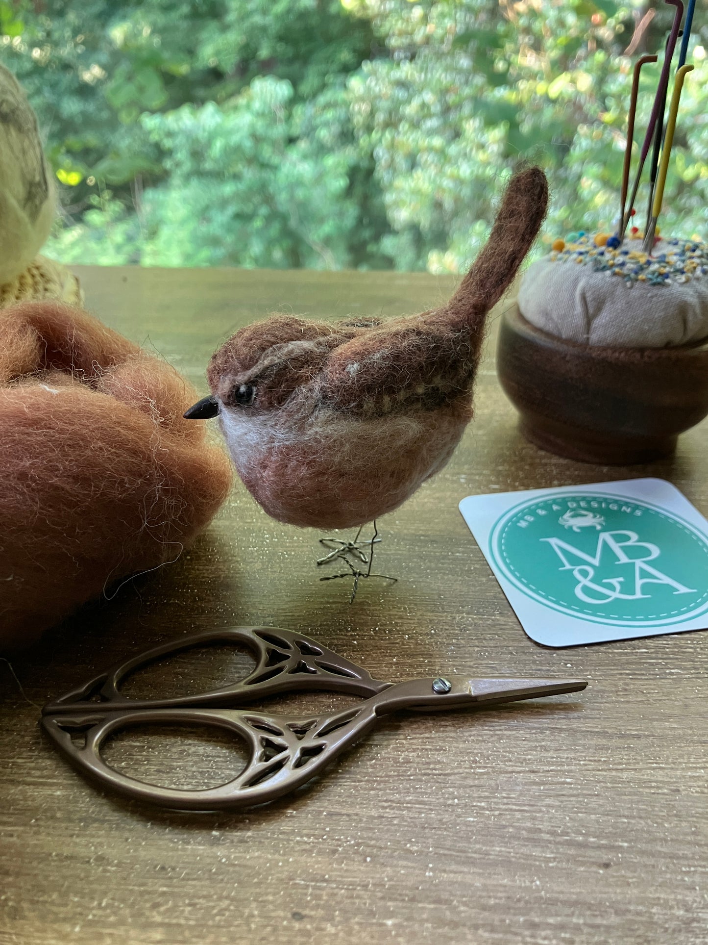 Needlefelt Art Carolina Wren