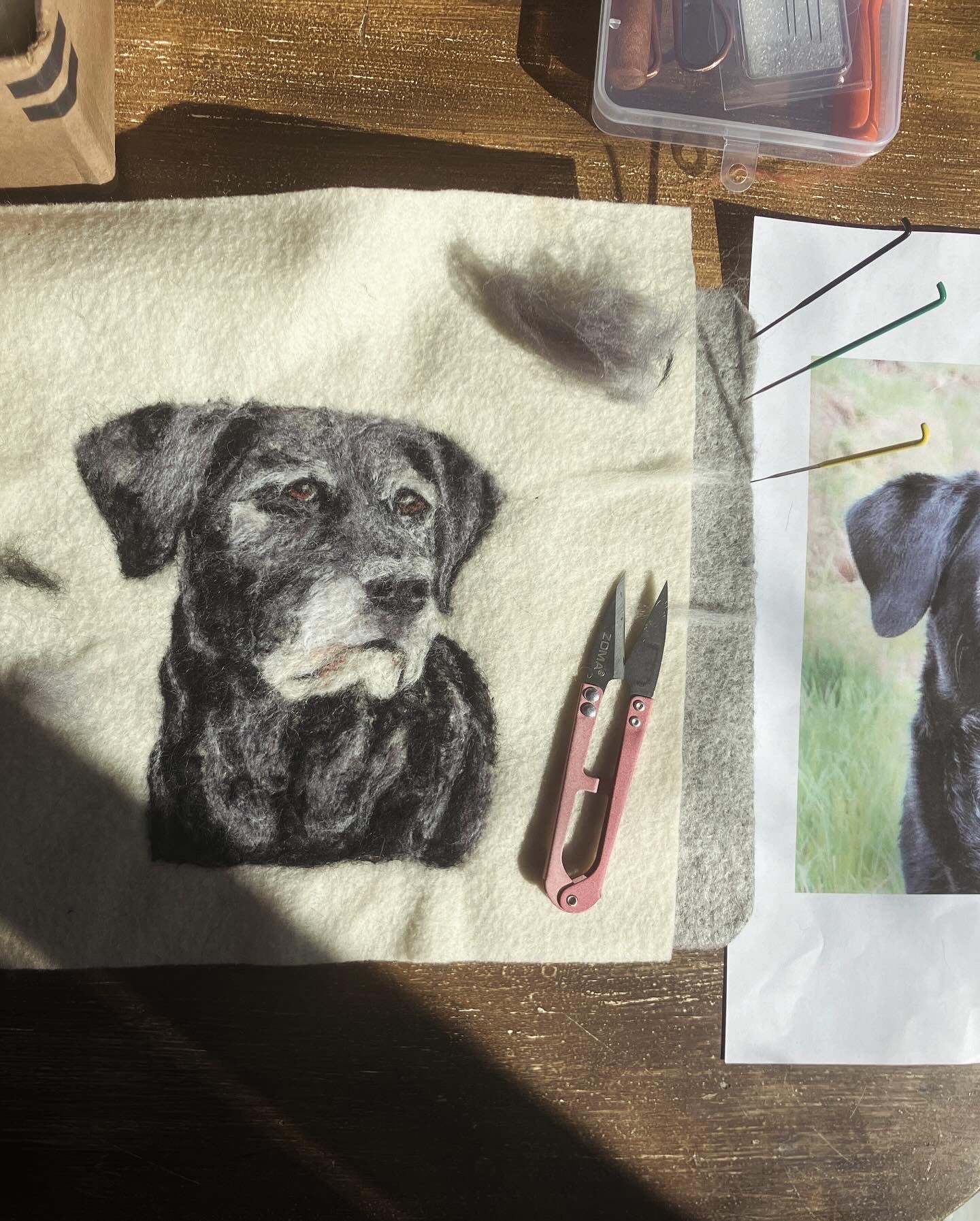 Custom Needlefelted Pet Portrait