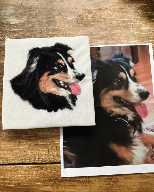 Custom Needlefelted Pet Portrait