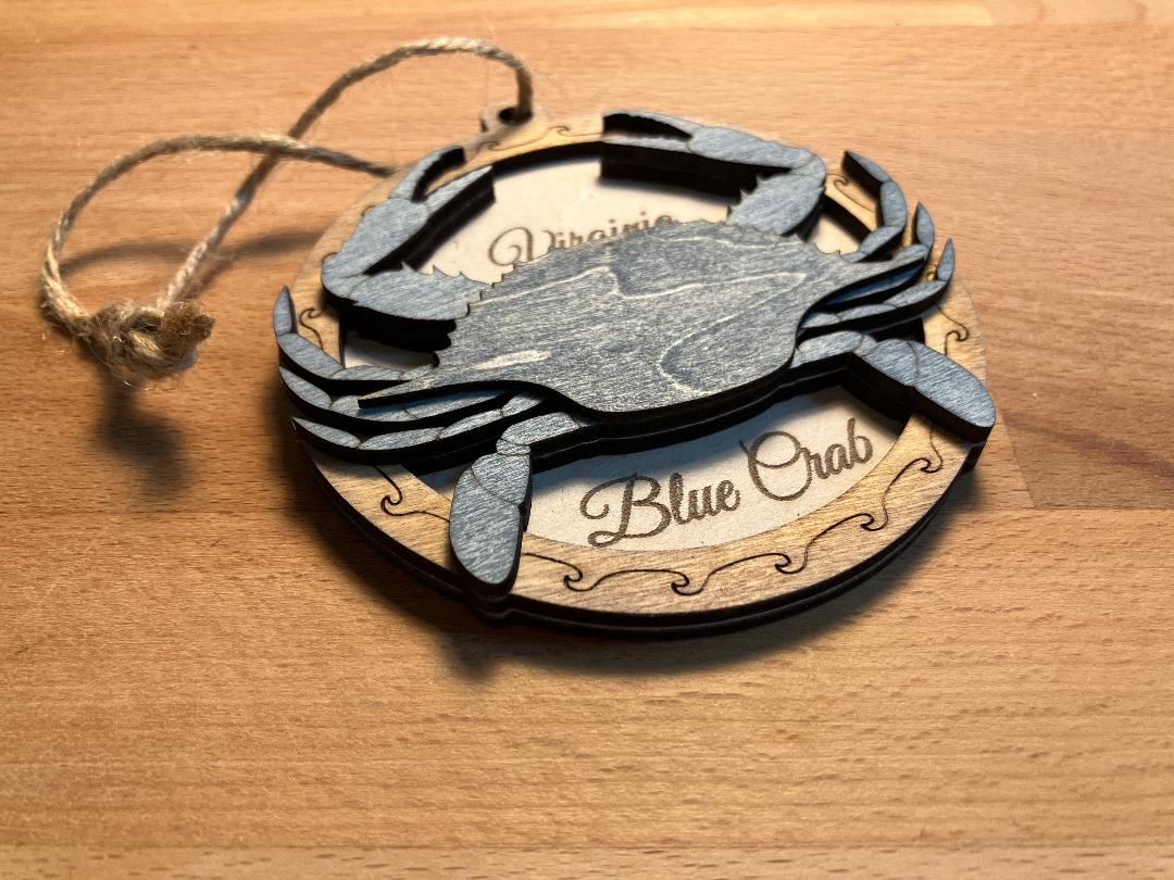 Virginia Blue Crab Ornament